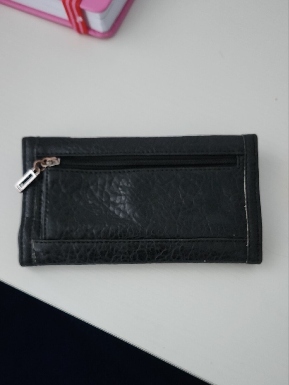 GUESS Black Trifold Wallet with Silver Logo Plate - Picture 2 of 3